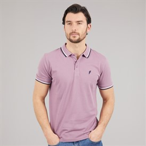 Onfire Mens Tipped Polo Shirt Grapeade
