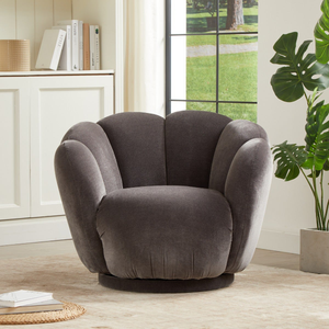 Petal Swivel Accent Chair - Dark Grey
