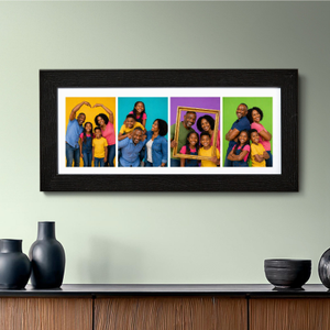 Custom Panoramic Photo Collage Print with 4 Portrait Images