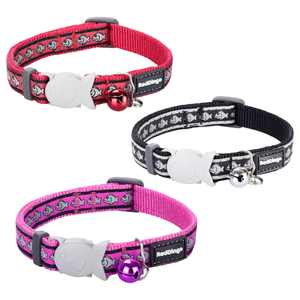 Red Dingo Reflective Fish Cat Collar