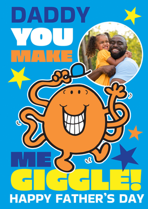 Mr Men Mr Tickle You Make Me Giggle Photo Upload Father's Day Card