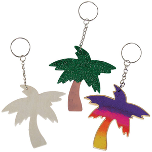 Houten palmboom sleutelhangers