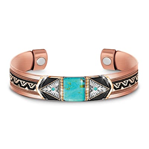 4.5-Carat Turquoise Power Of Nature Copper Bracelet