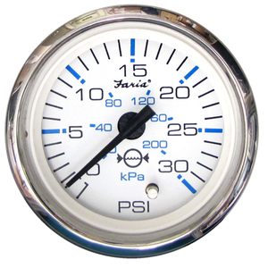 Chesapeake White SS Water Pressure Gauge Kit