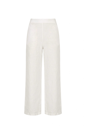 Relaxed White Linen Trousers (M)
