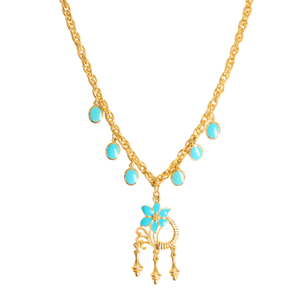 Turquoise Flower Necklace