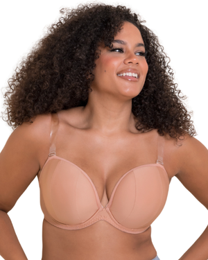 Curvy Kate Superhero Multiway Padded Plunge Bra - Latte