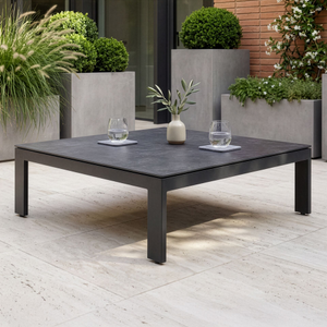 Maze - Ibiza Aluminium Square Coffee Table - Grey