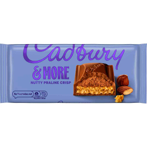 Cadbury Dairy Milk &More Nutty Praline Crisp Bar 180g