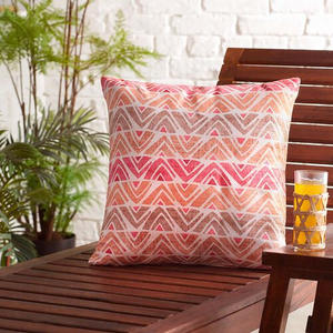 Indoor Outdoor Zig Rust Cushion