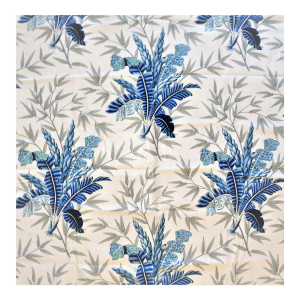 Old World Weavers for Scalamandre Fabric "Bahar" Designer Blue & White Linen - By the Yard