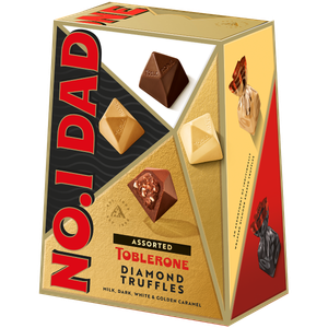 "NO 1 DAD" Assorted Toblerone Diamond Truffles Chocolate Box 180g
