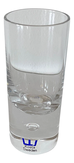 1970s Mid-Century Modern Kosta Boda Pippi Cordial Bubble Base Glass