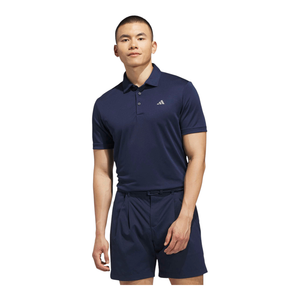 Mens Performance Solid Short Sleeve Polo Shirt (Blue)