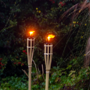 Bamboo Garden Torch I Outdoor Patio Flame Torch 92cm I Each