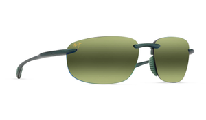 Maui Jim Ho'okipa Ultra Prescription Sunglasses - Metal Matte Green, Maui Jim Polycarbonate Maui HT Polarised (BiGradient Mirror)