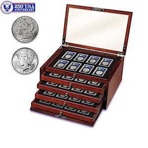 250th Morgan And Peace Silver Dollar Coin Collection