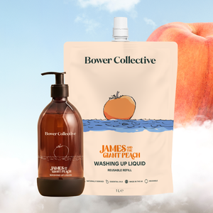Bower Washing Up Liquid - James and the Giant Peach - Reusable Bottle (500ml) & Refill (1L)