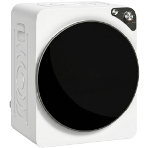 HOMCOM 5kg Vented Tumble Dryer, 1000W Compact Tumble Dryer with 5 Drying Modes, Stainless Steel Tub, White
