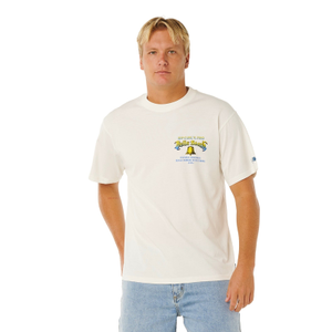 Rip Curl Mens Bells Pro 26 Logo Graphic Short Sleeve T-Shirt - 2XL / Bone - 2XL / Bone