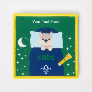 Personalised Cubs Sleepover Blanket Badge
