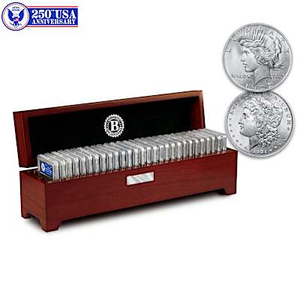 250th Anniversary Morgan And Peace Dollar Coin Collection