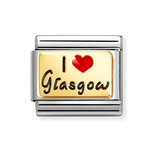 Classic Gold I Love Glasgow Charm