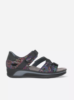 Desh - black multi leather - Multi, 37