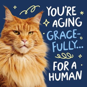 Moonpig You're Aging Gracefully For A Human Funny Cat Birthday Card