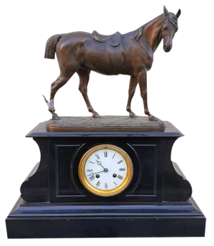 Horse Clock by Emile Loiseau, 19th Century