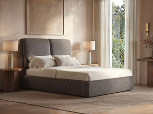 SOLACE+CO Lydia Upholstered Ottoman Storage Bed Cord Fabric