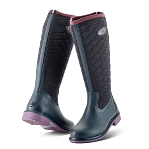 Grubs Womens Skyline 4.0 Quilted Wellies - 5 UK / Black & Heather