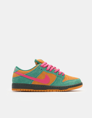 Nike SB Dunk Low Pro Skate Shoes - Green Noise/Watermelon-Light Curry