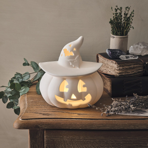 Porcelain LED Halloween Pumpkin Decoration