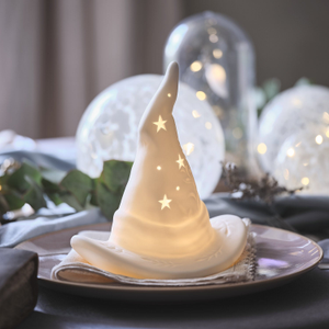Porcelain LED Halloween Witches Hat Decoration