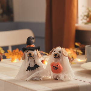 Gordie & George Hanging Ghost Dog Decorations