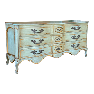 Mid-20th Century Regency French Provincial Nine-Drawer Dresser by Karges