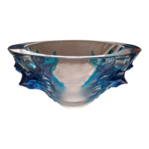 Vintage Lalique “Haiti” Mid-20th Century Tapered Ovoid Vessel
