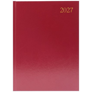 Desk Diary Day Per Page A4 Burgundy 2027 KFA41BG27