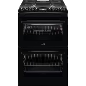 AEG CGX1130ACB Freestanding Double Gas Oven With 4 Zone Cooker Gas Hob 83L / 36L