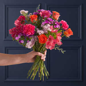 Orange Rose and Cerise Carnation Bouquet
