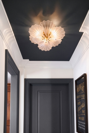 Stunning Glass Shell Flush Ceiling Light