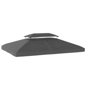 Outsunny Toldo de Recambio 4x3 m con Techo Doble Orificios de Drenaje y Protección UV Solo Toldo NO Incluye Marco Gris
