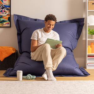 Bazaar Bag® Indoor-Outdoor Giant Bean Bag - Navy Blue