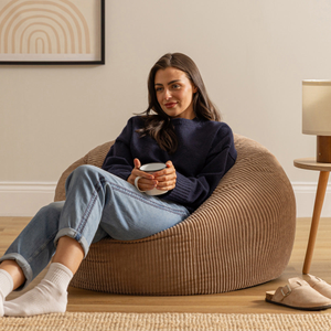 Kingston Cord Classic Bean Bag - Mocha Brown