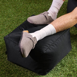Bean Bag Footstool Indoor-Outdoor - Black