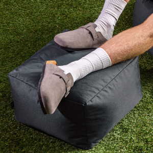 Bean Bag Footstool Indoor-Outdoor - Charcoal Grey