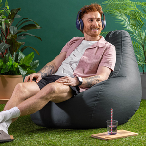 Recliner Indoor-Outdoor Gaming Bean Bag - Slate Grey