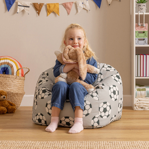Kids Football Print Classic Bean Bag - Multicolour