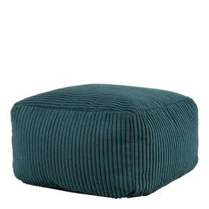 Amara Corduroy Square Footstool - Teal